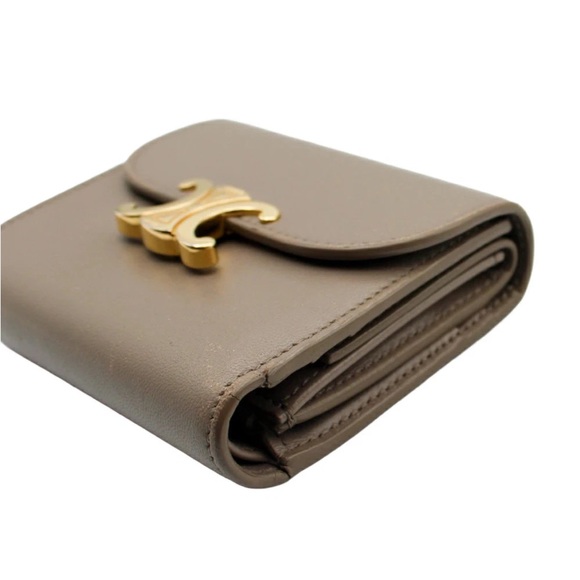 Celine Gray Wallet with Gold Accent - Picture 4 of 13